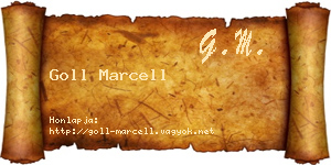 Goll Marcell névjegykártya